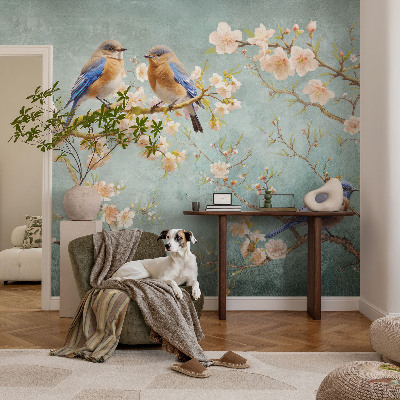 Fototapeta do ložnice Jarní ptáci