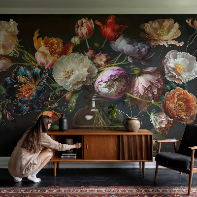 Vliesová fototapeta do ložnice Kytice květin