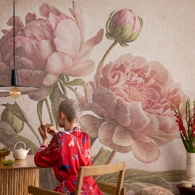 Fototapeta na míru do ložnice Křehké pivoňky