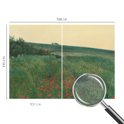 Vliesová fototapeta do ložnice Maková pole