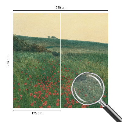 Vliesová fototapeta do ložnice Maková pole