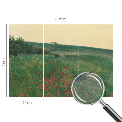 Vliesová fototapeta do ložnice Maková pole