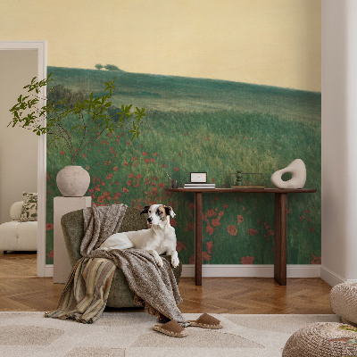 Vliesová fototapeta do ložnice Maková pole