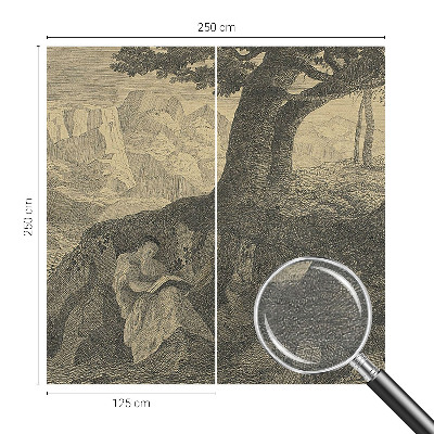 Fotografická tapeta na vliesu Čtení postavy