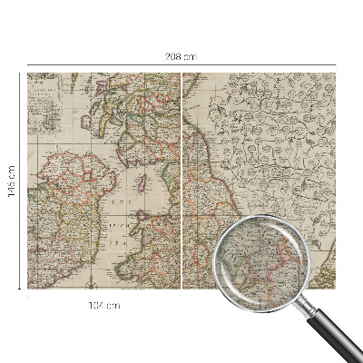 Vliesová fototapeta do ložnice Starožitná mapa