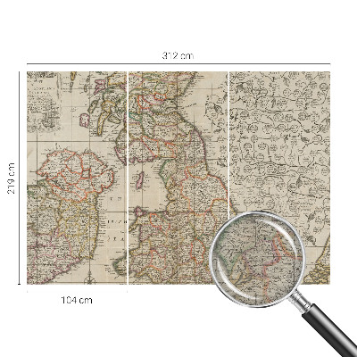 Vliesová fototapeta do ložnice Starožitná mapa
