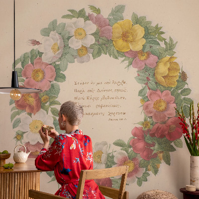 Vliesová fototapeta na zeď Květinový věnec