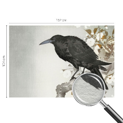 Fototapeta do obýváku Havran v květinách