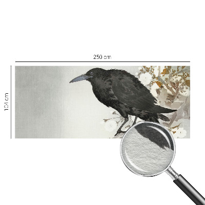 Fototapeta do obýváku Havran v květinách