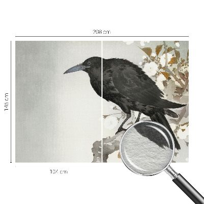 Fototapeta do obýváku Havran v květinách