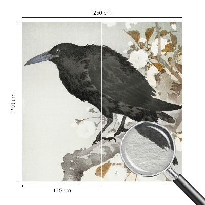 Fototapeta do obýváku Havran v květinách