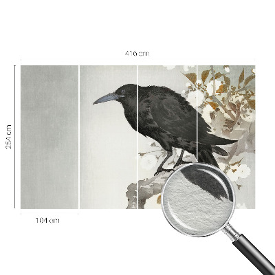 Fototapeta do obýváku Havran v květinách