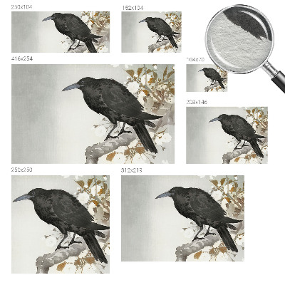 Fototapeta do obýváku Havran v květinách