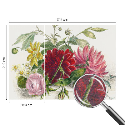 Vliesová fototapeta do ložnice Kytice květin