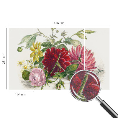 Vliesová fototapeta do ložnice Kytice květin