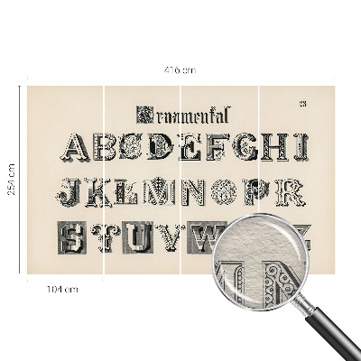 Vliesová fototapeta do ložnice Dekorativní písmena