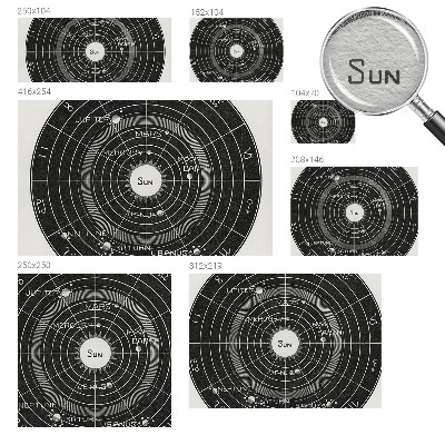 Fototapeta s potiskem na vliesu Kosmický diagram