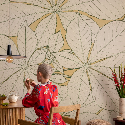 Fototapeta na míru do ložnice Kaštanové listy