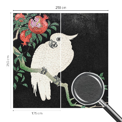 Fototapeta s potiskem na vliesu Papoušek z granátového jablka