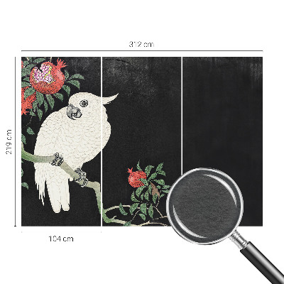 Fototapeta s potiskem na vliesu Papoušek z granátového jablka