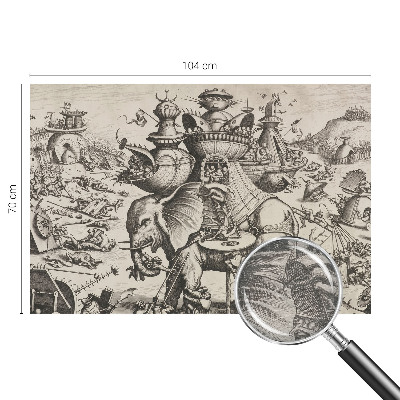 Fototapeta s potiskem na vliesu Groteskní bitva