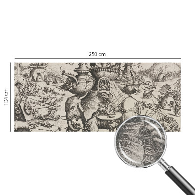 Fototapeta s potiskem na vliesu Groteskní bitva