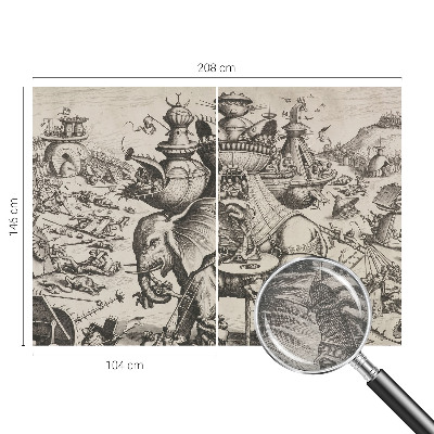 Fototapeta s potiskem na vliesu Groteskní bitva