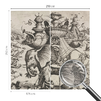 Fototapeta s potiskem na vliesu Groteskní bitva