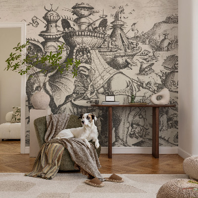 Fototapeta s potiskem na vliesu Groteskní bitva