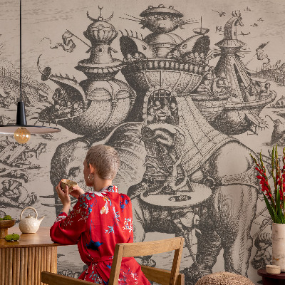 Fototapeta s potiskem na vliesu Groteskní bitva