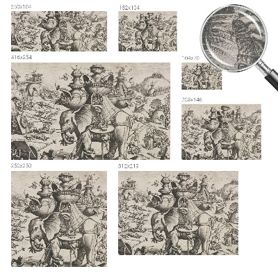 Fototapeta s potiskem na vliesu Groteskní bitva