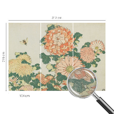 Vliesová fototapeta do ložnice Květy chryzantém