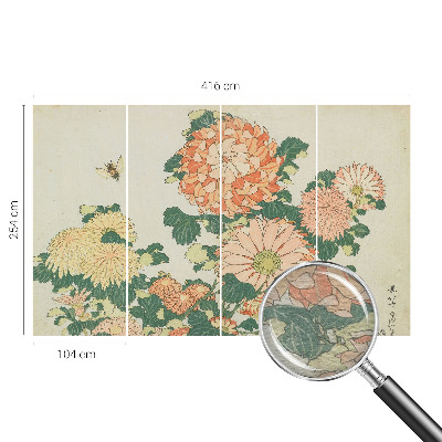 Vliesová fototapeta do ložnice Květy chryzantém