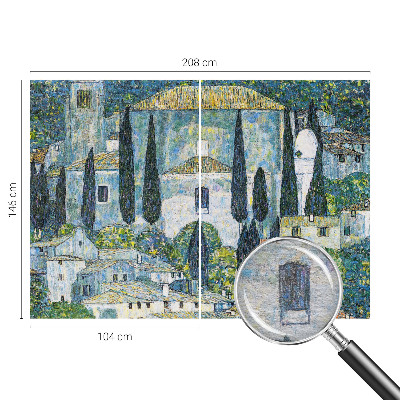 Vliesová fototapeta do ložnice Cypřišové domy