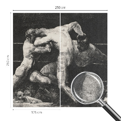 Fototapeta na míru do ložnice Souboj boxerů