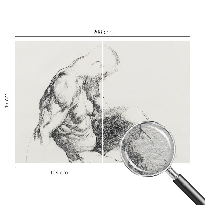 Vliesová fototapeta s potiskem Mužská skica