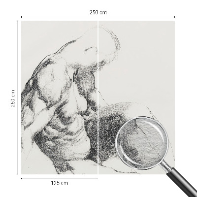 Vliesová fototapeta s potiskem Mužská skica