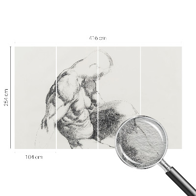 Vliesová fototapeta s potiskem Mužská skica