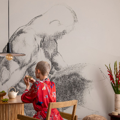 Vliesová fototapeta s potiskem Mužská skica