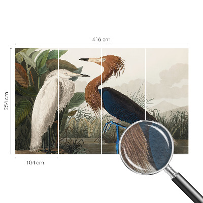 Vliesová fototapeta na zeď Ptáci v rostlinách