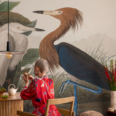 Vliesová fototapeta na zeď Ptáci v rostlinách