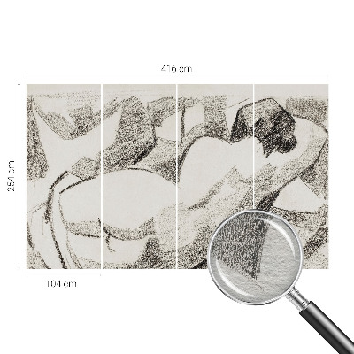 Fototapeta s potiskem na vliesu Ležící postava