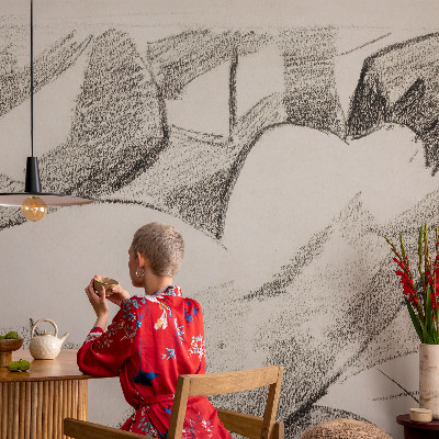 Fototapeta s potiskem na vliesu Ležící postava