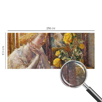 Fotografická tapeta na vliesu Žena s růžemi