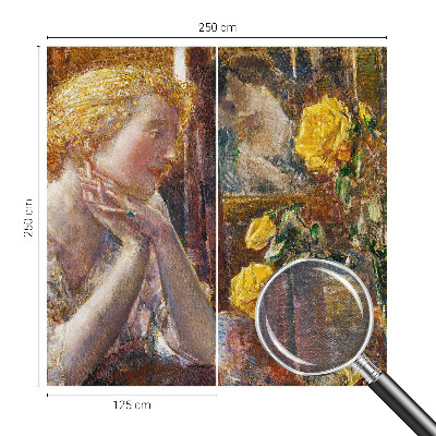 Fotografická tapeta na vliesu Žena s růžemi