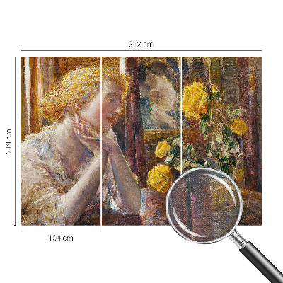 Fotografická tapeta na vliesu Žena s růžemi