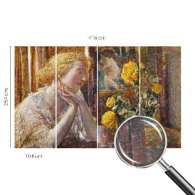 Fotografická tapeta na vliesu Žena s růžemi