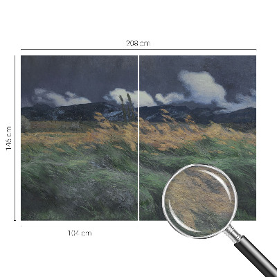 Vliesová fototapeta na zeď Nafoukané trávy