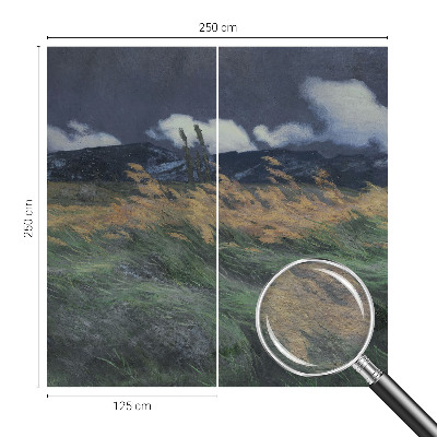 Vliesová fototapeta na zeď Nafoukané trávy