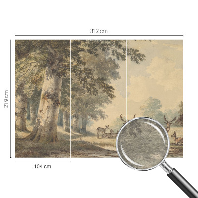 Fototapeta s potiskem na vliesu Lesní klid